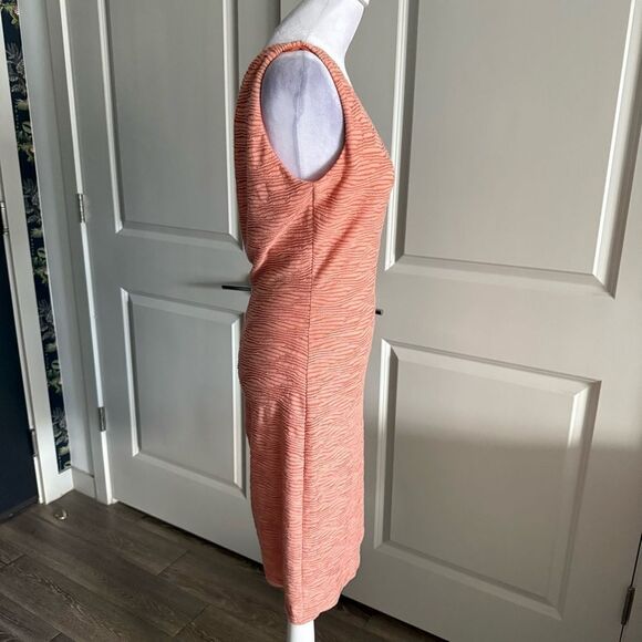 Walter Baker Textured Orange One Shoulder Bodycon Mini Dress Size M - Picture 3 of 7